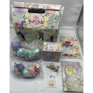 PRECIOUS MOMENTS 2000 Fun Club by Enesco Set Plush Stuffed Animal Vintage